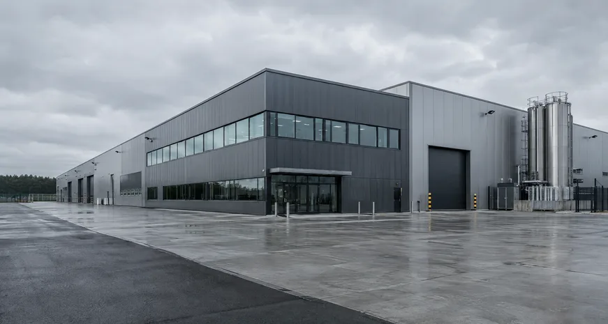 A manufacturing plant exterior