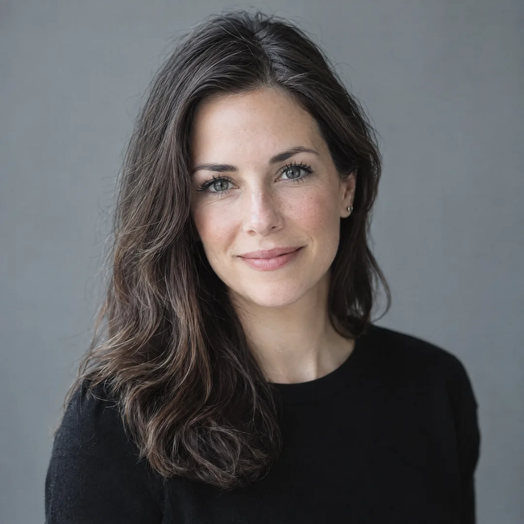 Client headshot: a woman founder in her thirties